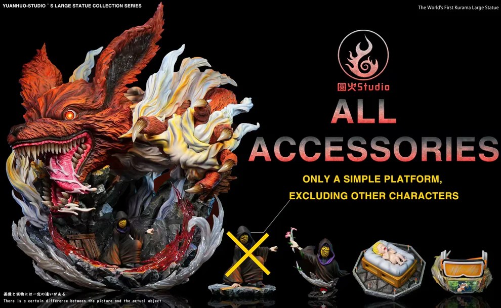Yuan Huo Studio Naruto Kurama / kyuubi Uchiha Obito Statue