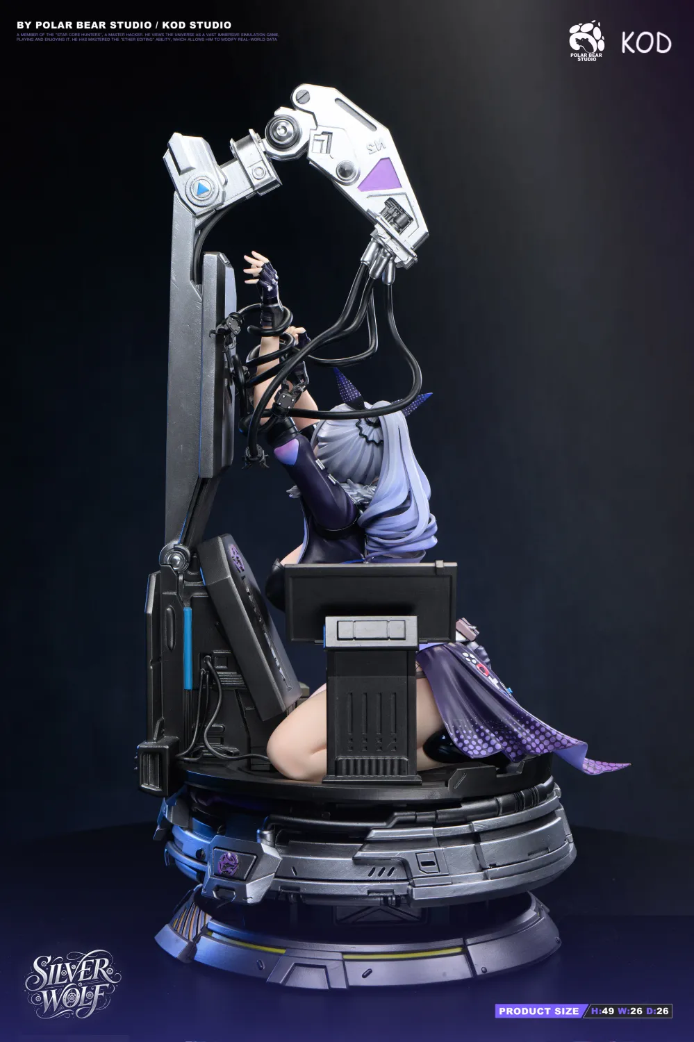 Polar Bear Studio × KOD Studio – Silver Wolf Resin Statue (1/4 Scale) | Honkai: Star Rail
