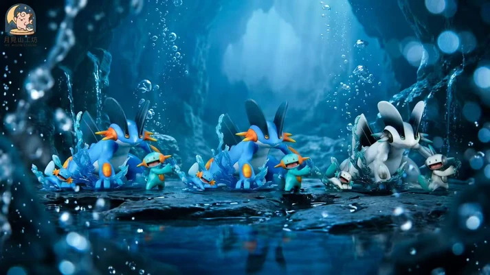 MT Moon Pokémon Mudkip, Marshtomp & Swampert TOPGK 1/20 Scale Statue
