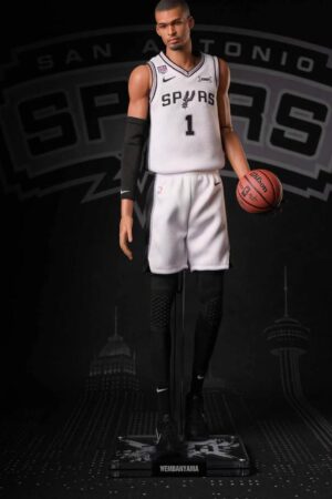 AOM TOYS – NBA Victor Wembanyama 1/6 Limited 200 Pieces TOPGK Realistic Basketball Player Action Figure with Spurs Jersey & Trophy Accessories