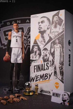 AOM TOYS – NBA Victor Wembanyama 1/6 Limited 200 Pieces TOPGK Realistic Basketball Player Action Figure with Spurs Jersey & Trophy Accessories