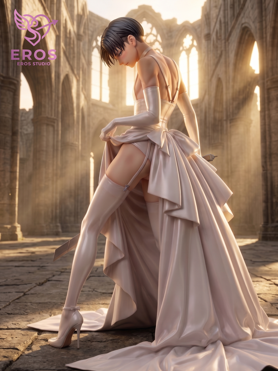 Attack on Titan Levi 16 Scale TOPGK Statue – Eros Studio