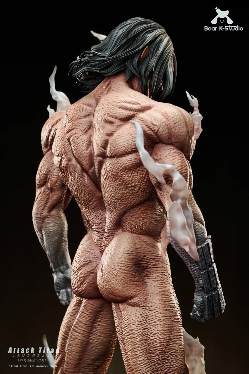 BK Studio Attack on Titan Attack Titan VS Armored Titan Statue