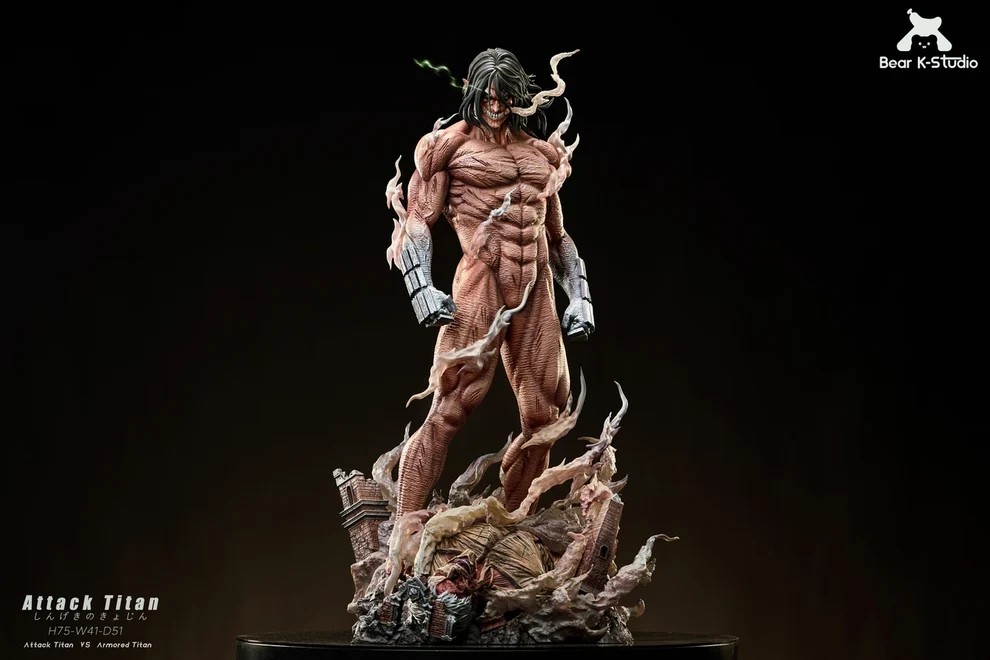 BK Studio Attack on Titan Attack Titan VS Armored Titan Statue