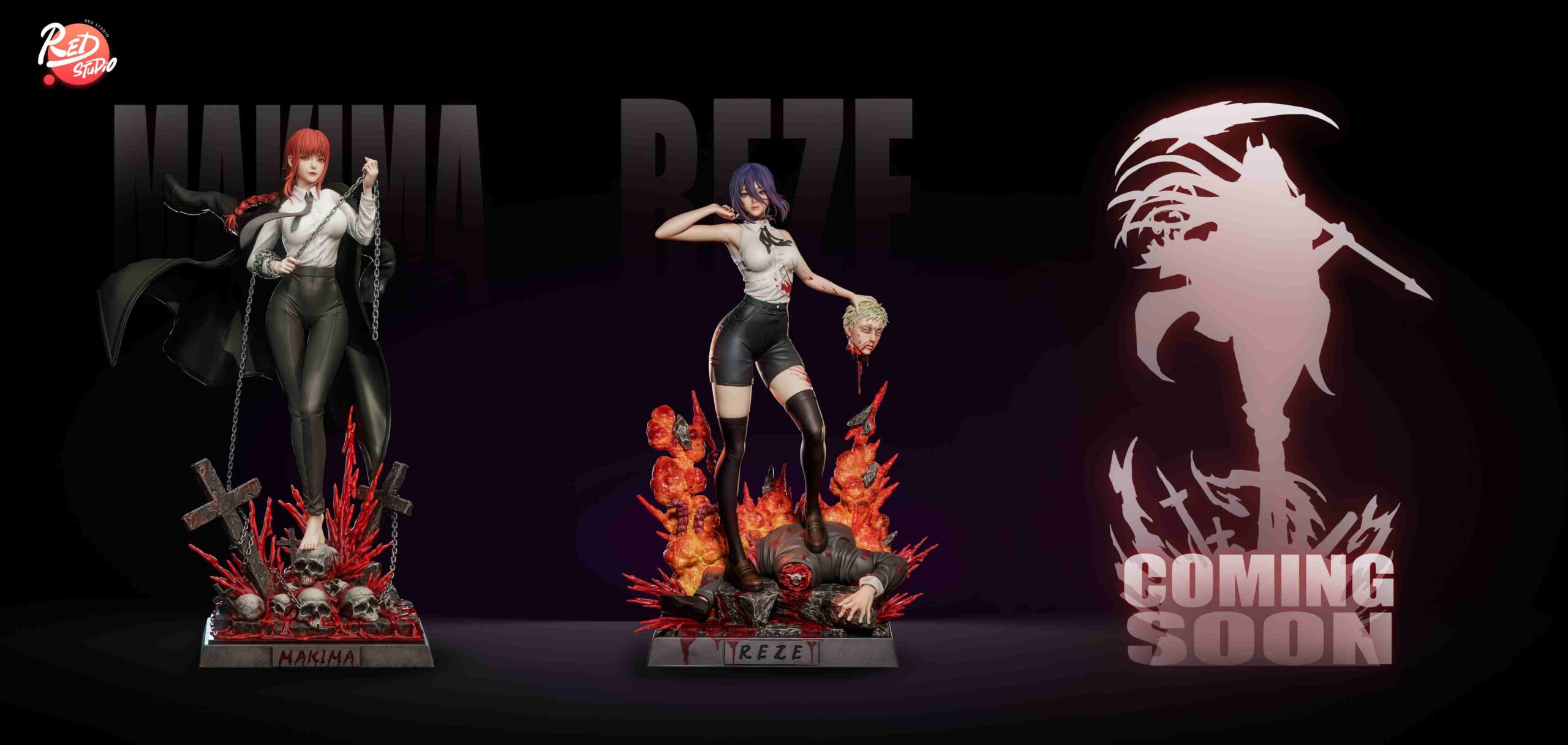 Chainsaw Man Reze 16 & 14 Scale TOPGK Statue – Red-Studio