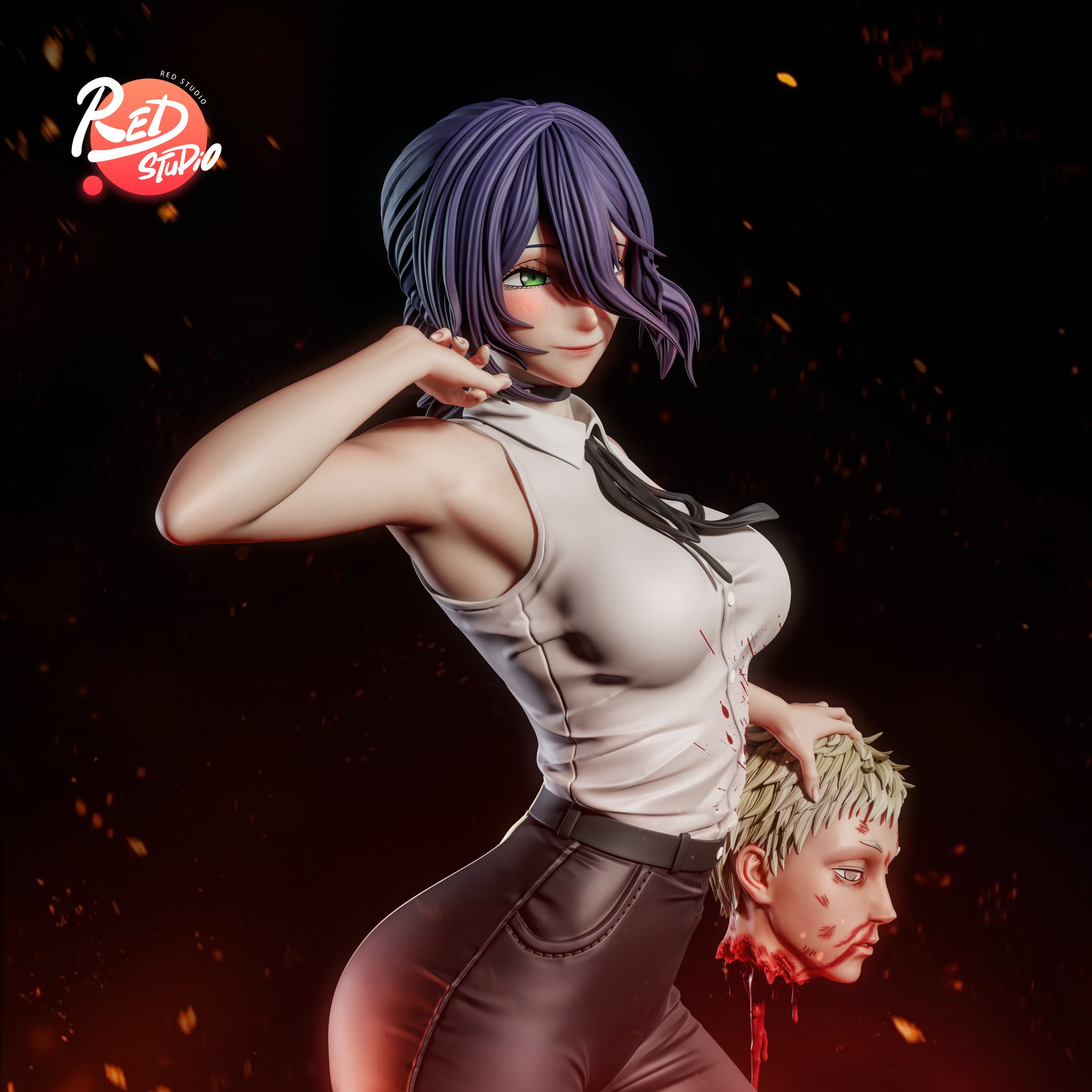 Chainsaw Man Reze 16 & 14 Scale TOPGK Statue – Red-Studio