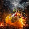 Jump Fifty Luffy Studio - Naruto Naruto Jiraiya & Fukasaku & Shima Statue