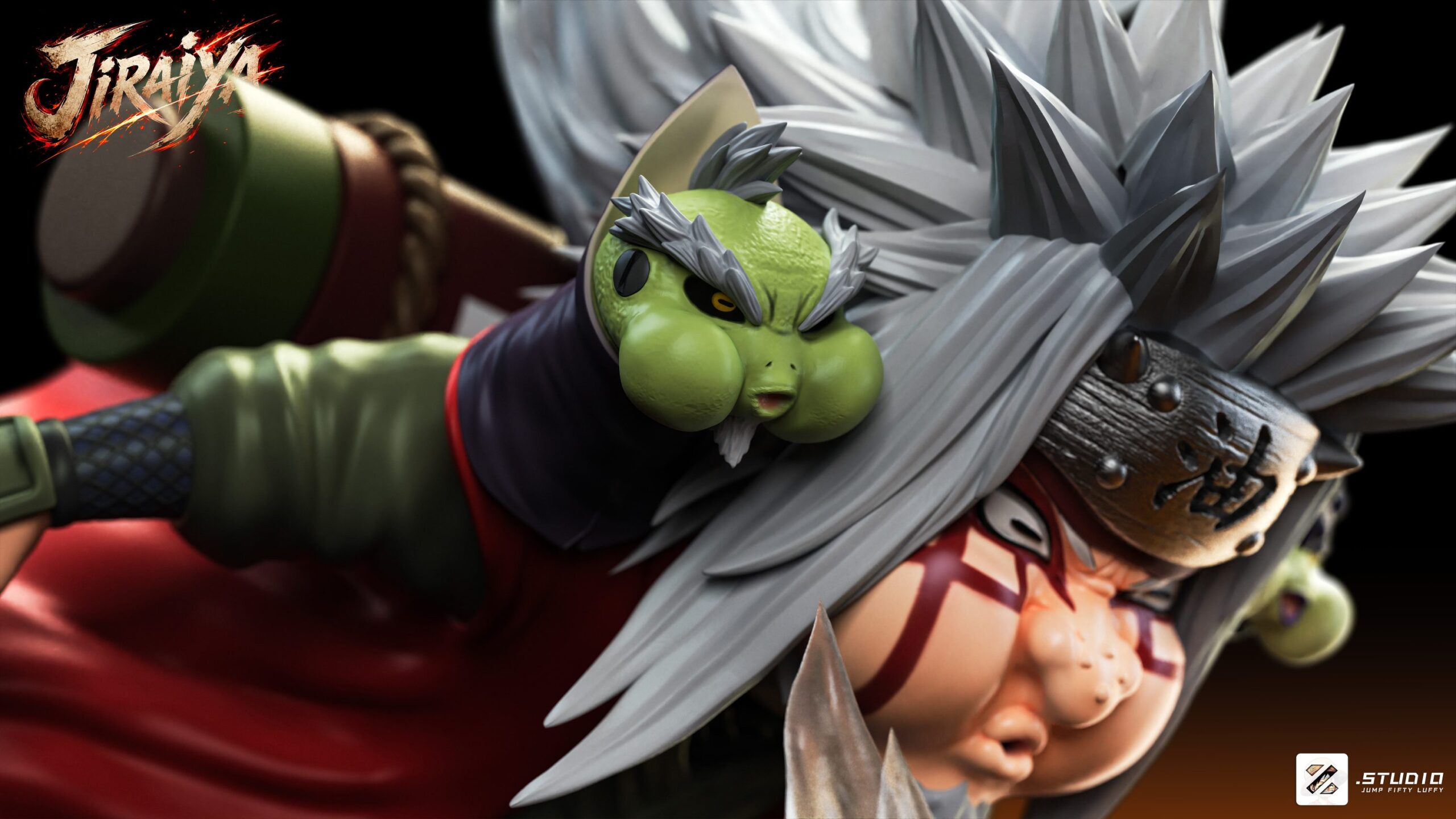 Jump Fifty Luffy Studio - Naruto Naruto Jiraiya & Fukasaku & Shima Statue