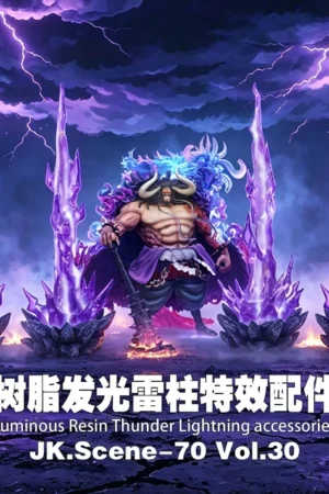 JacksDo - Lightning Pillar Effects TOPGK Luminous Resin Thunder Lightning 50cm Display Accessory