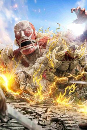 Jiang Xing Studio Attack on Titan Colossal Titan & Armored Titan Statue