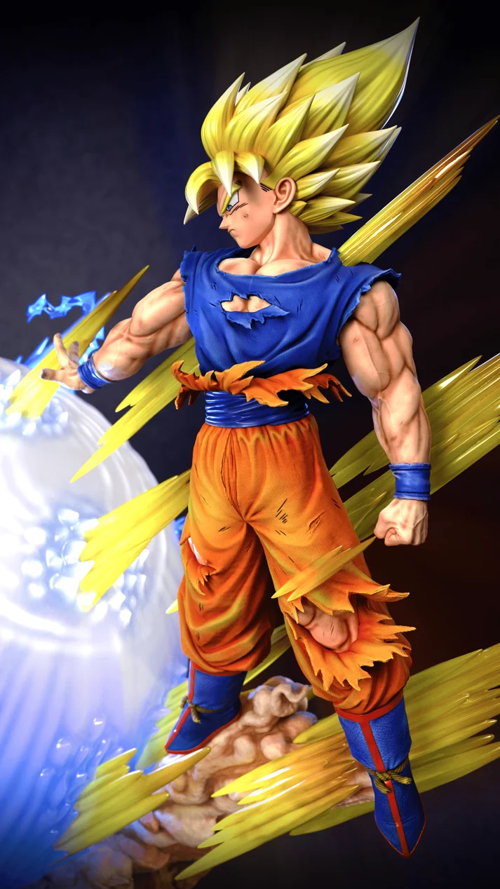 KDC - Dragon Ball - SSJ Goku vs Kid Buu 1/4 Scale TOPGK Limited Statue with LED