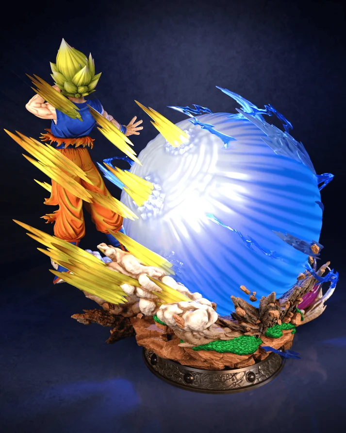KDC - Dragon Ball - SSJ Goku vs Kid Buu 1/4 Scale TOPGK Limited Statue with LED