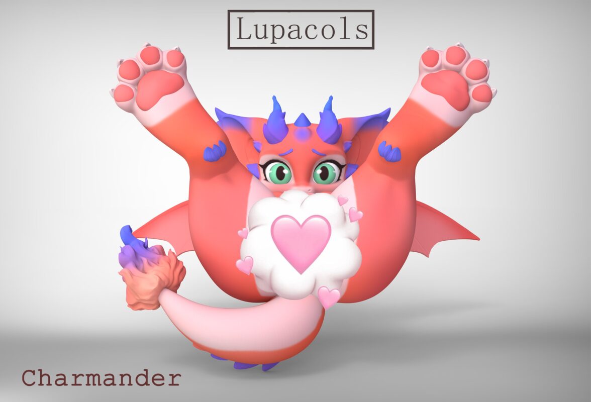 Lupacols Studio Pokémon Charmander Silicone Doll 