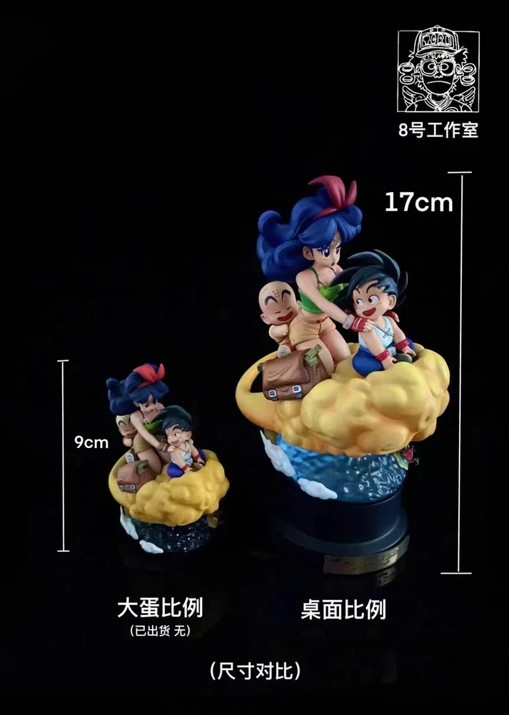 No 8 - Dragon Ball - Kid Goku, Launch & Kid Krillin TOPGK 17cm Limited Statue