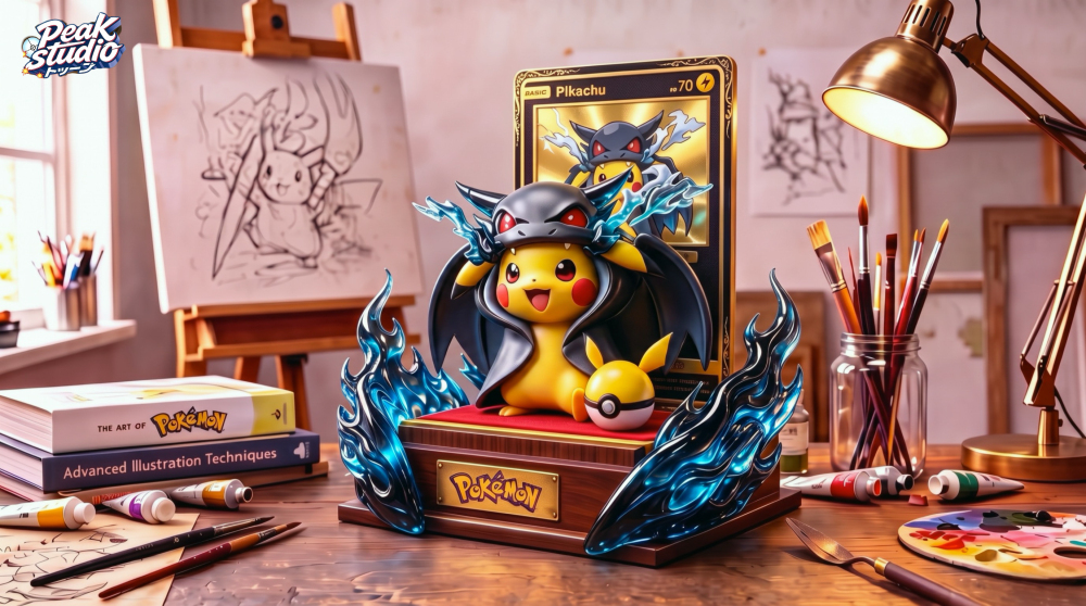 Peak Studio Pokémon Pikachu Charizard Cape TOPGK16 Limited Resin Statue