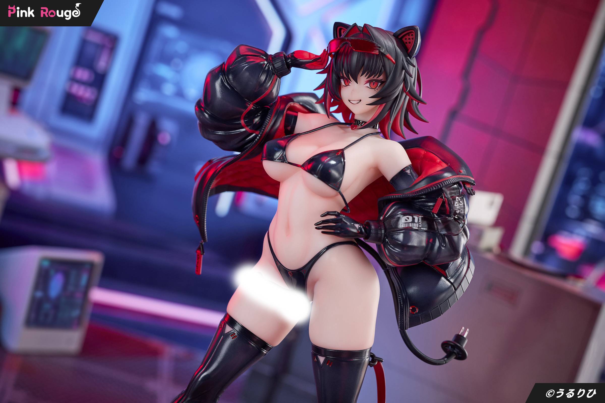 Pink Rouge Original Character Cyberpet Onyx Figure