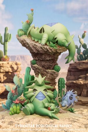 Pokémon Tyranitar Ecological Family 1/20 Scale Statue – Seafoam Island & Kipi Studio