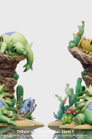 Pokémon Tyranitar Ecological Family 1/20 Scale Statue – Seafoam Island & Kipi Studio
