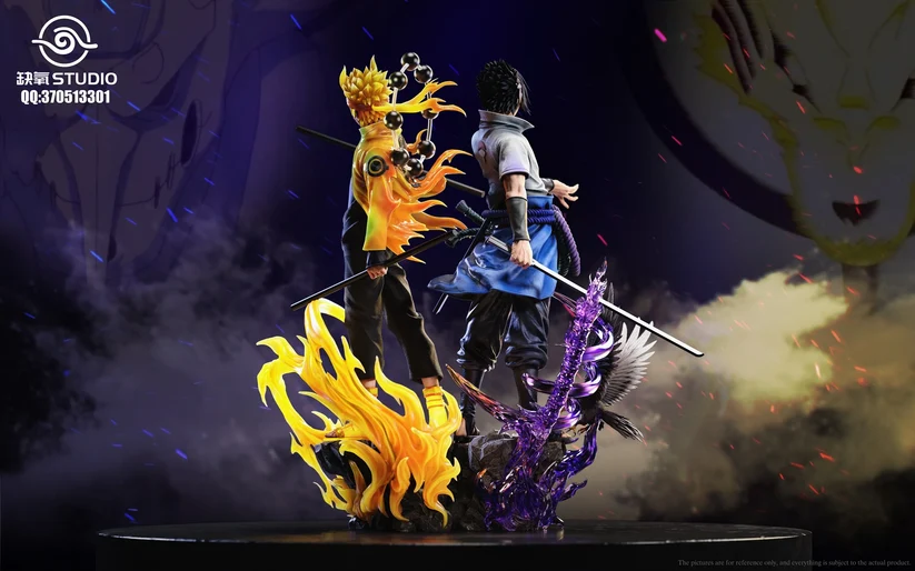 Que Yang Studio – Naruto – Naruto Uzumaki & Sasuke Uchiha – 1/6 & 1/4 Scale Statue (Limited Edition) - Image 3