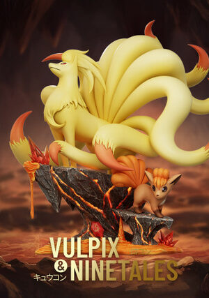 T1 Studio Pokemon Vulpix & Ninetales Statue
