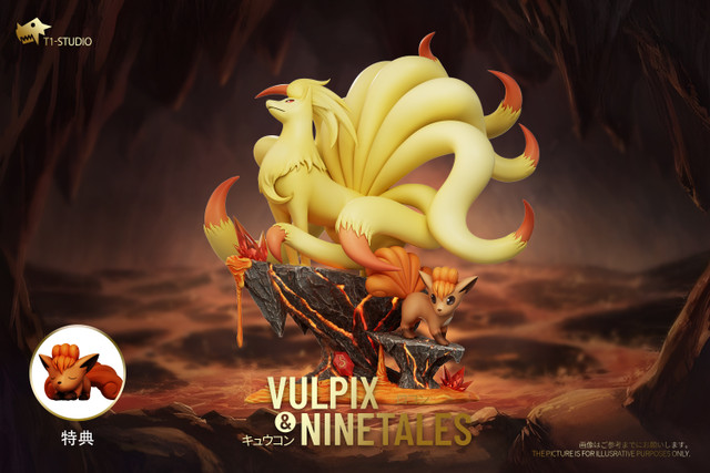 T1 Studio Pokemon Vulpix & Ninetales Statue