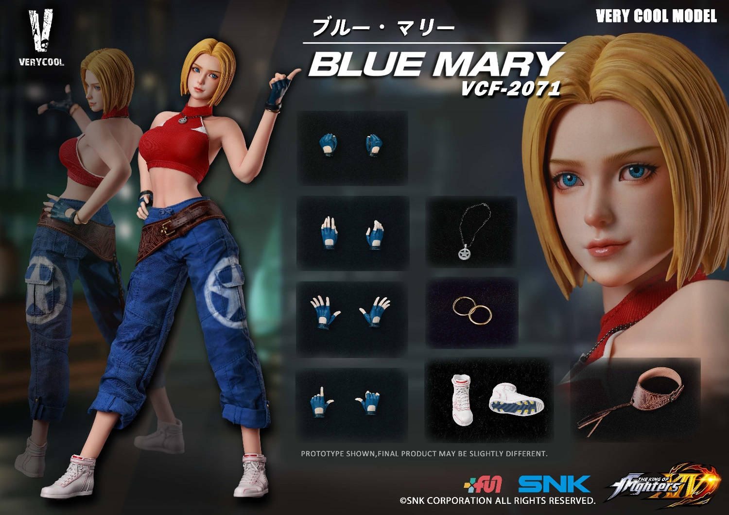 VERYCOOL – The King of Fighters XIV Blue Mary TOPGK 1/6 Scale Action Figure