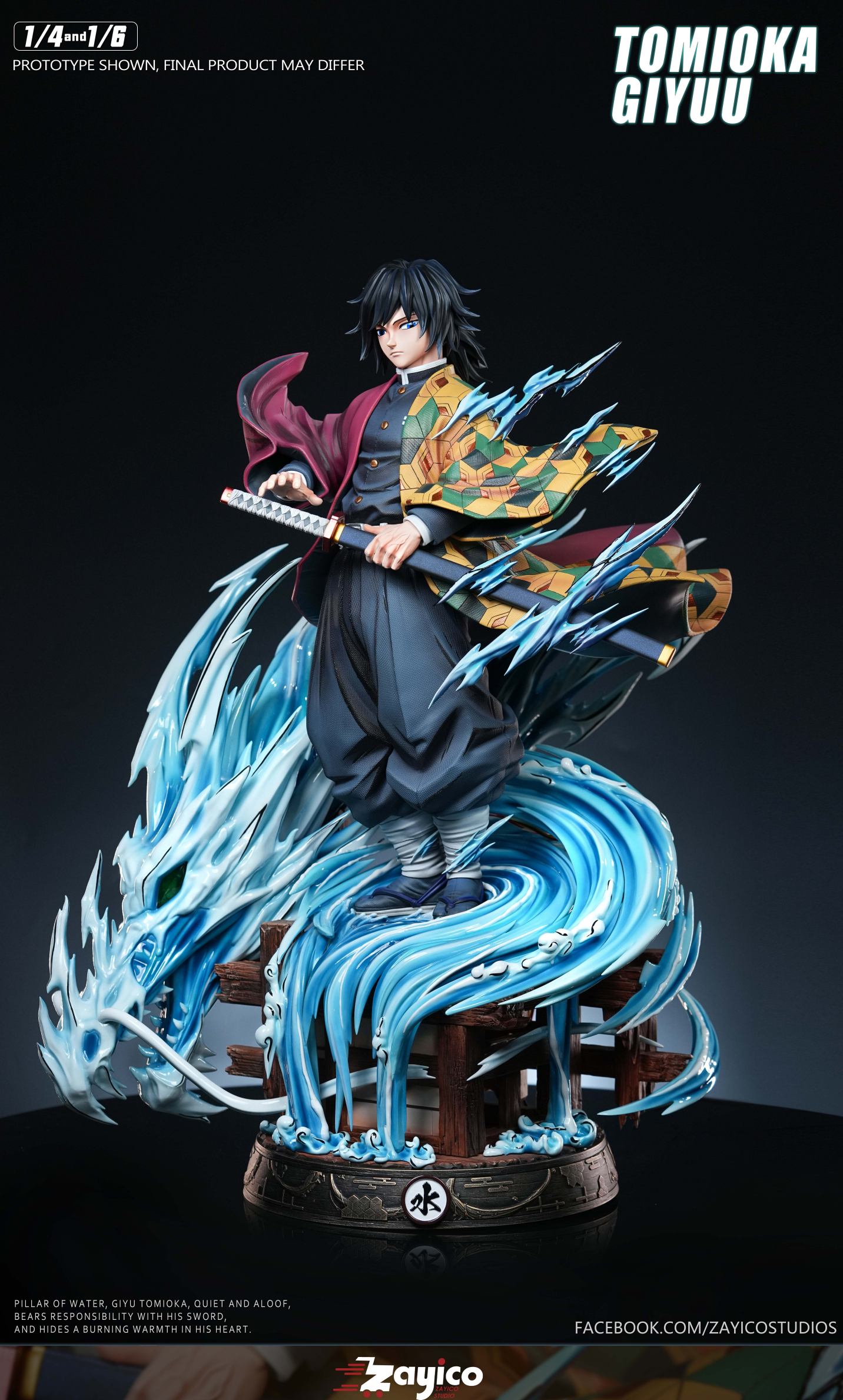 Zayico Studio Demon Slayer Tomioka Giyu Statue