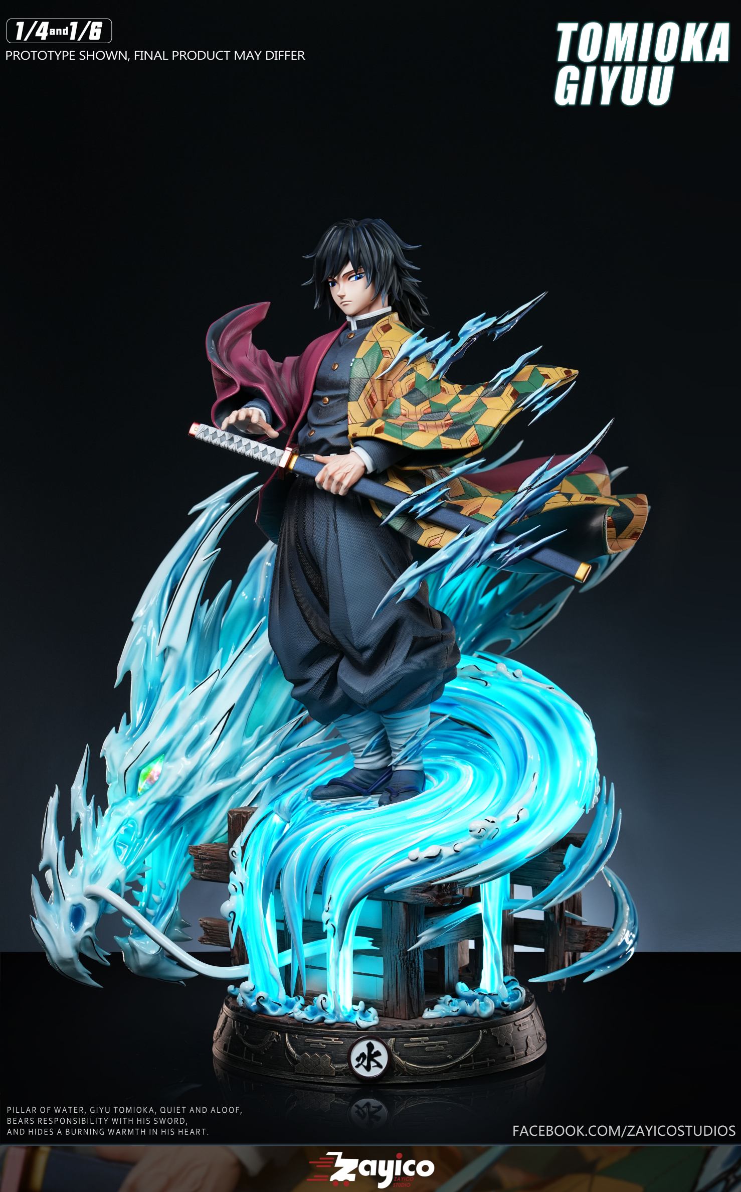 Zayico Studio Demon Slayer Tomioka Giyu Statue