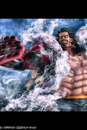 Alternative view of MegaHouse – Monkey D. Luffy Gear 4 (Boundman) – One Piece 10th Anniversary Ver. SA-MAXIMUM Limited Edition Figure