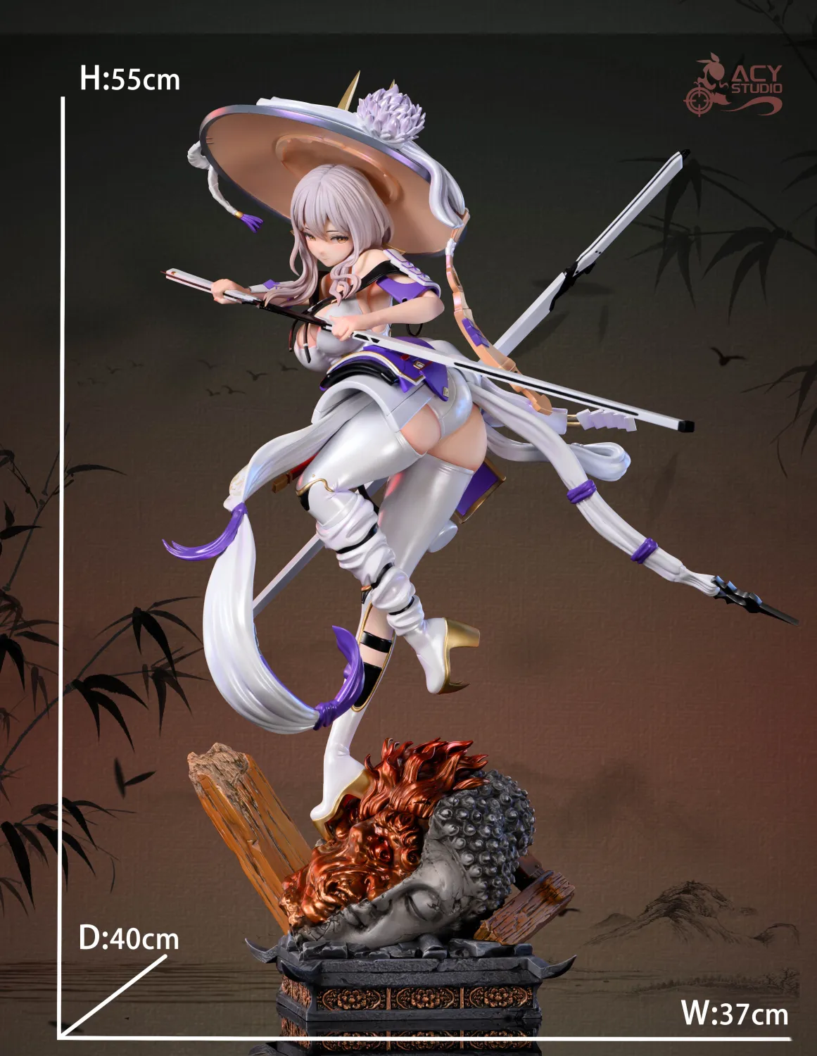 Acy Studio Original Character White Shadow TOPGK 1/4 Limited 288 PU/Polystone Resin Statue