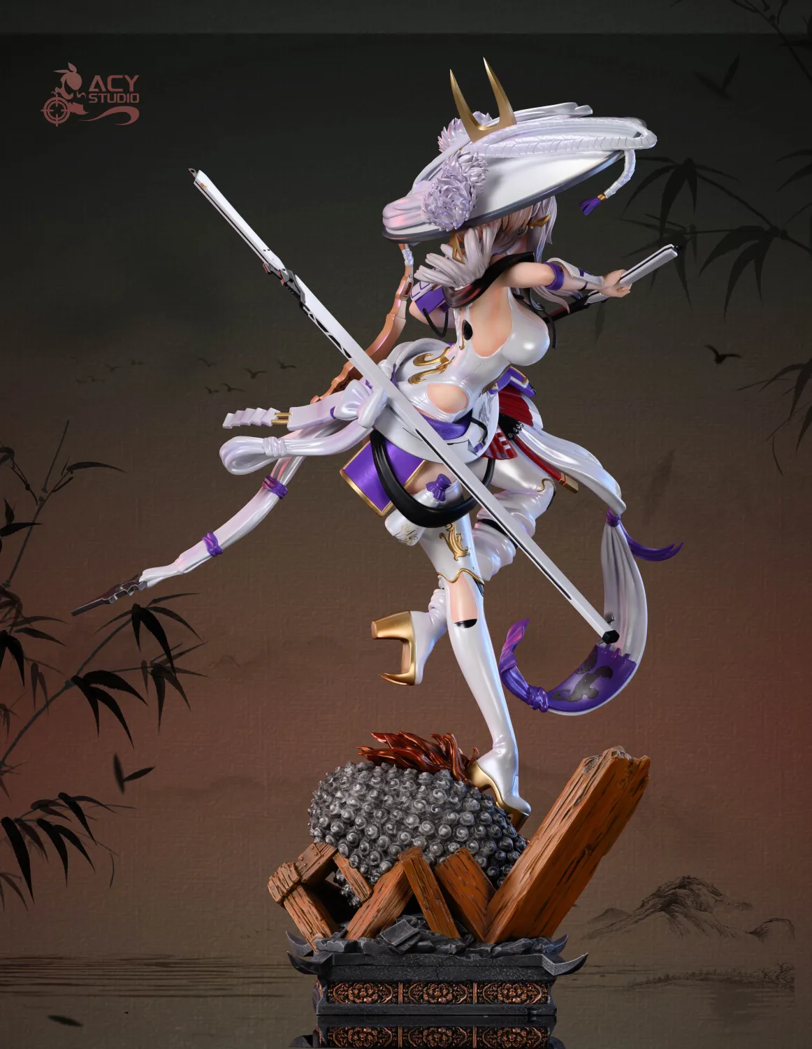 Acy Studio Original Character White Shadow TOPGK 1/4 Limited 288 PU/Polystone Resin Statue