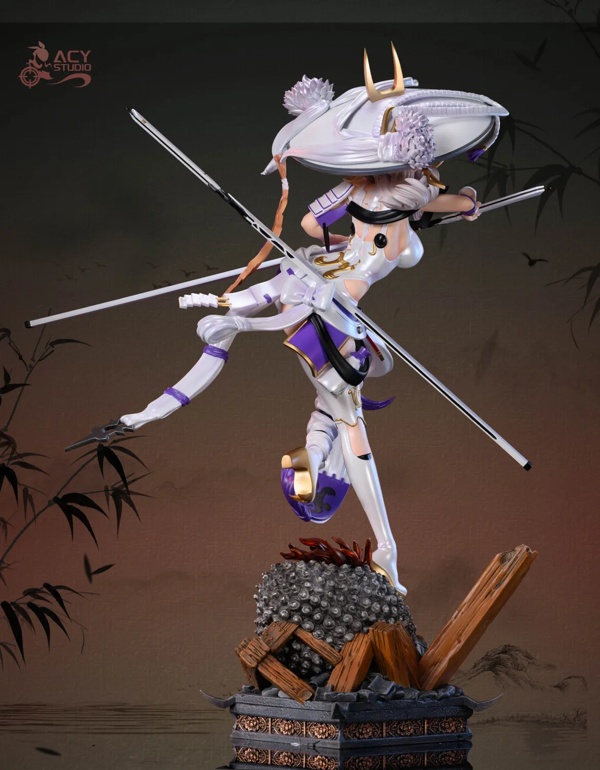 Acy Studio Original Character White Shadow TOPGK 1/4 Limited 288 PU/Polystone Resin Statue