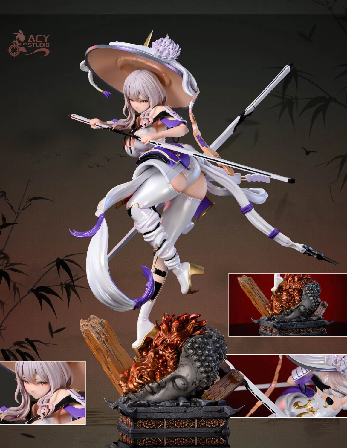 Acy Studio Original Character White Shadow TOPGK 1/4 Limited 288 PU/Polystone Resin Statue