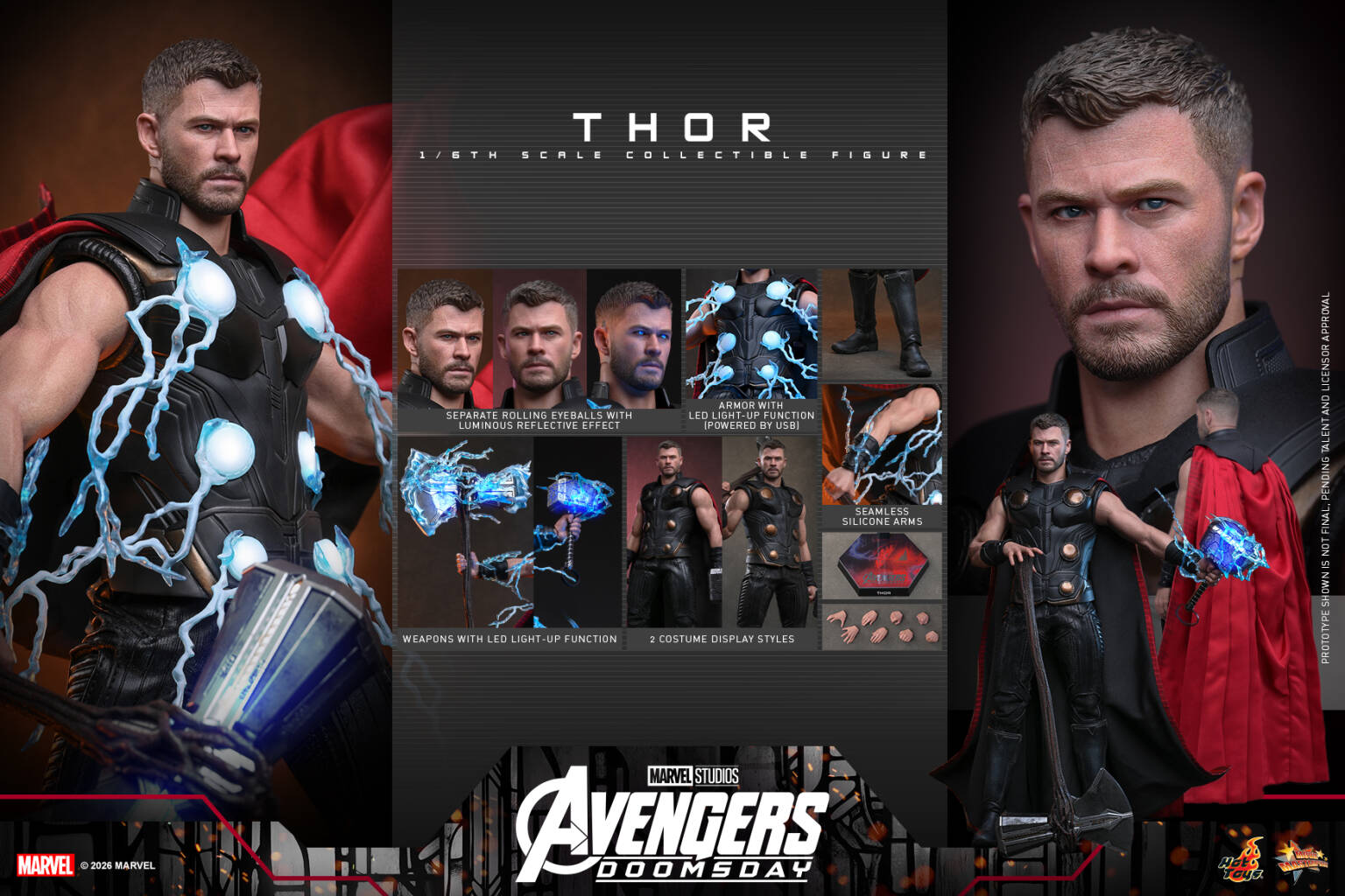 Avengers Doomsday Thor 16 Scale TOPGK Figure –Hot Toys