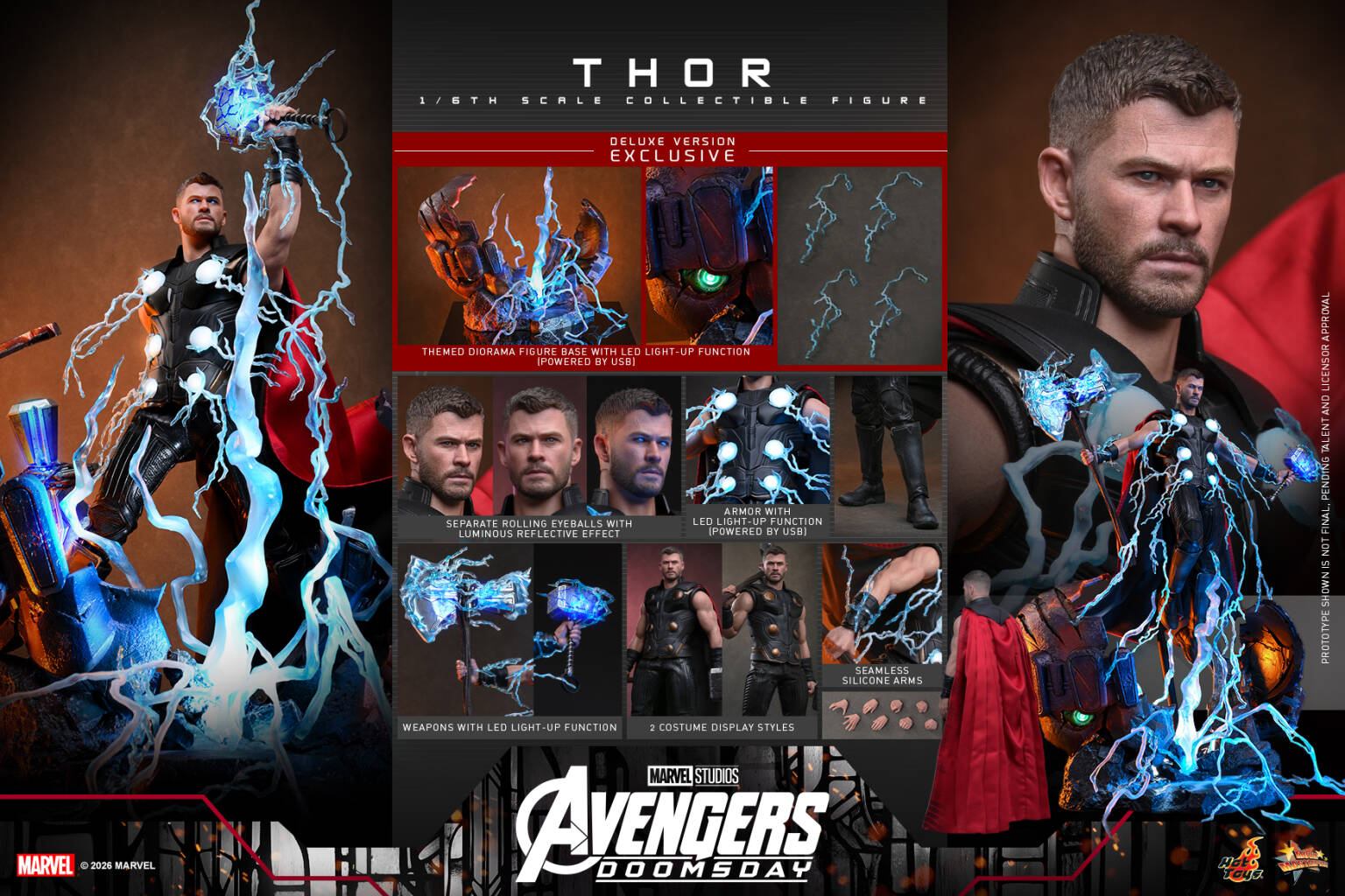 Avengers Doomsday Thor 16 Scale TOPGK Figure –Hot Toys