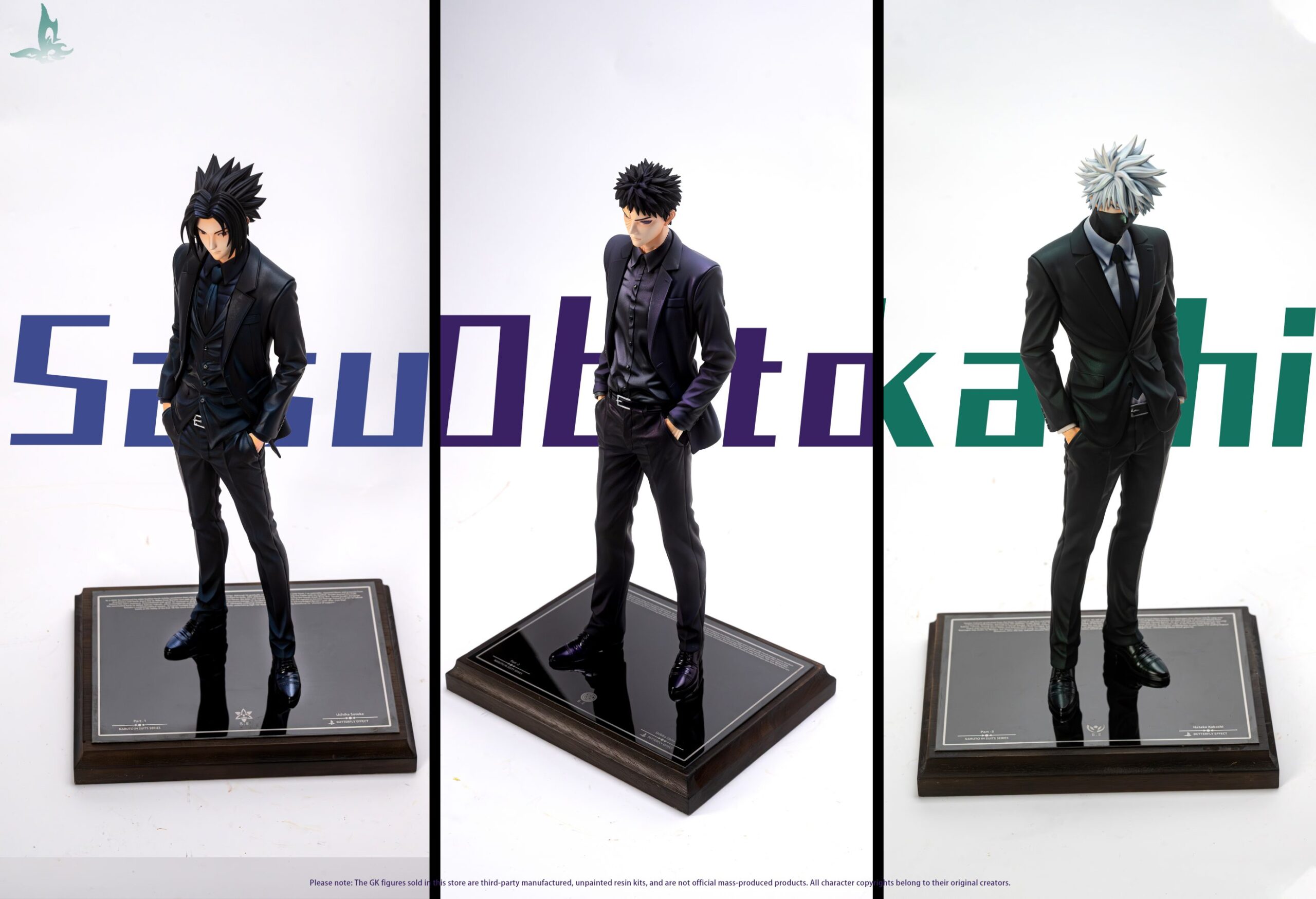 BE Studio Naruto Sasuke Uchiha & Kakashi Hatake & Obito Uchiha