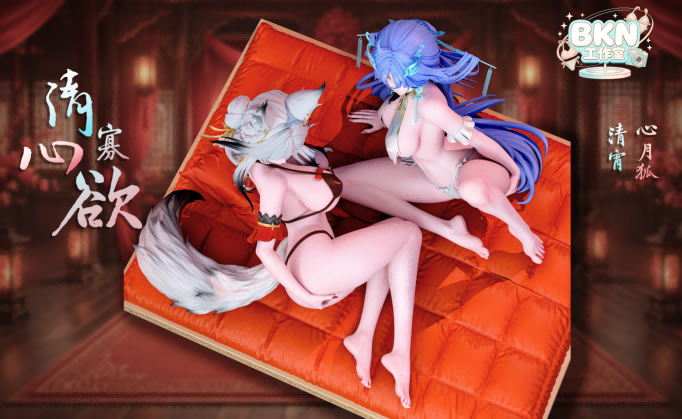 BKN Studio Xinyuehu & Qingxiao 16 Scale Statue – Wuthering Waves GK Collectible