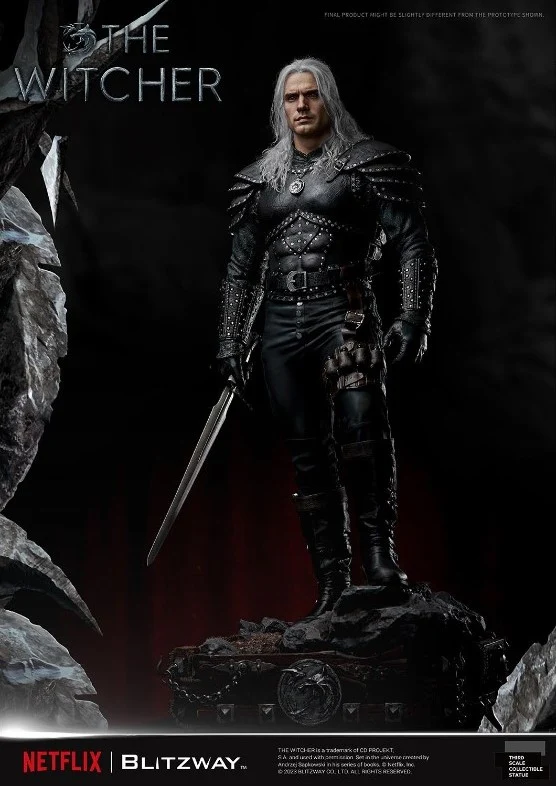 Alternate angle of the Geralt statue