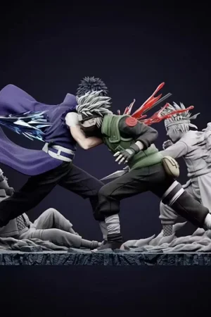 Alternative view of CHIKARA Studios  Naruto  Kakashi Hatake vs Obito Uchiha  1/6 Scale Statue