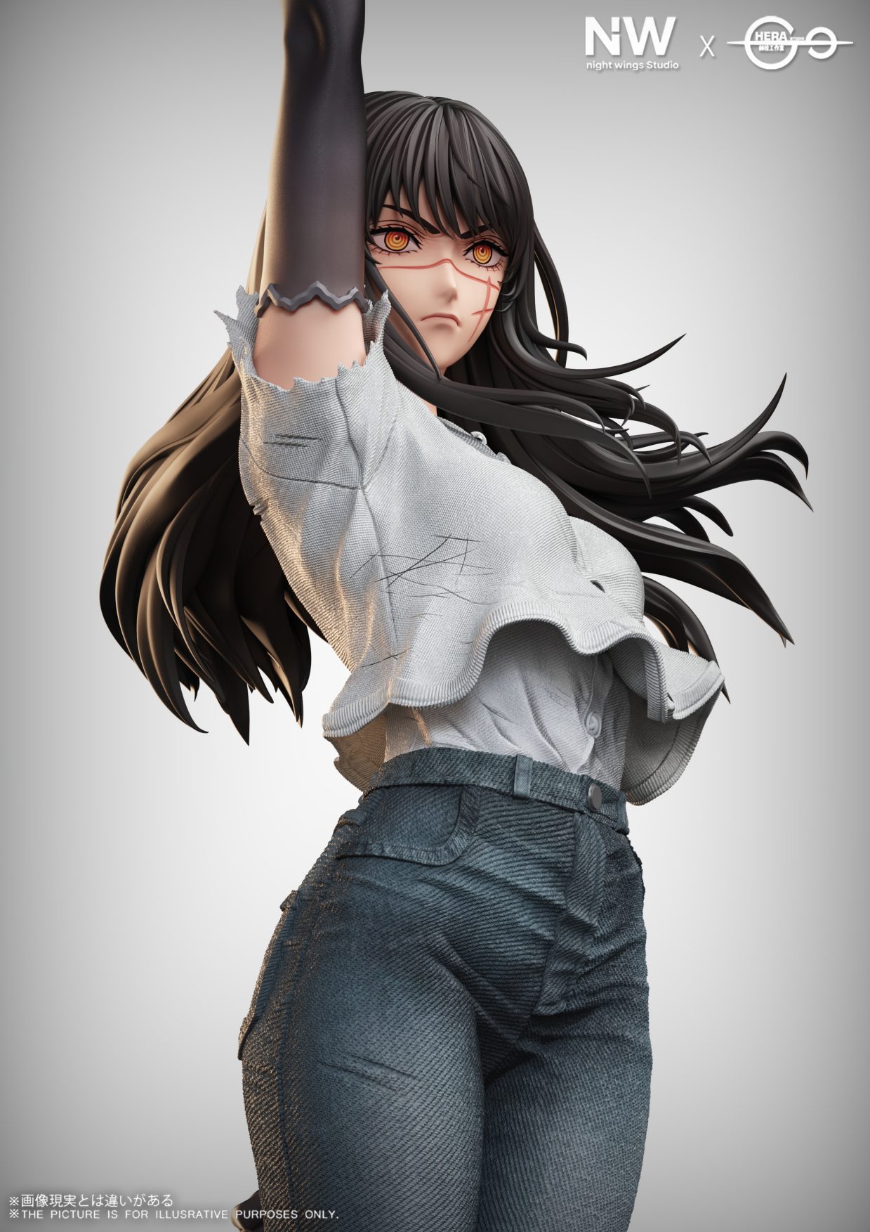 Chainsaw Man Asa Mitaka 16 & 14 Scale Resin TOPGK Statue – Night Wing Studio × Hera Studio