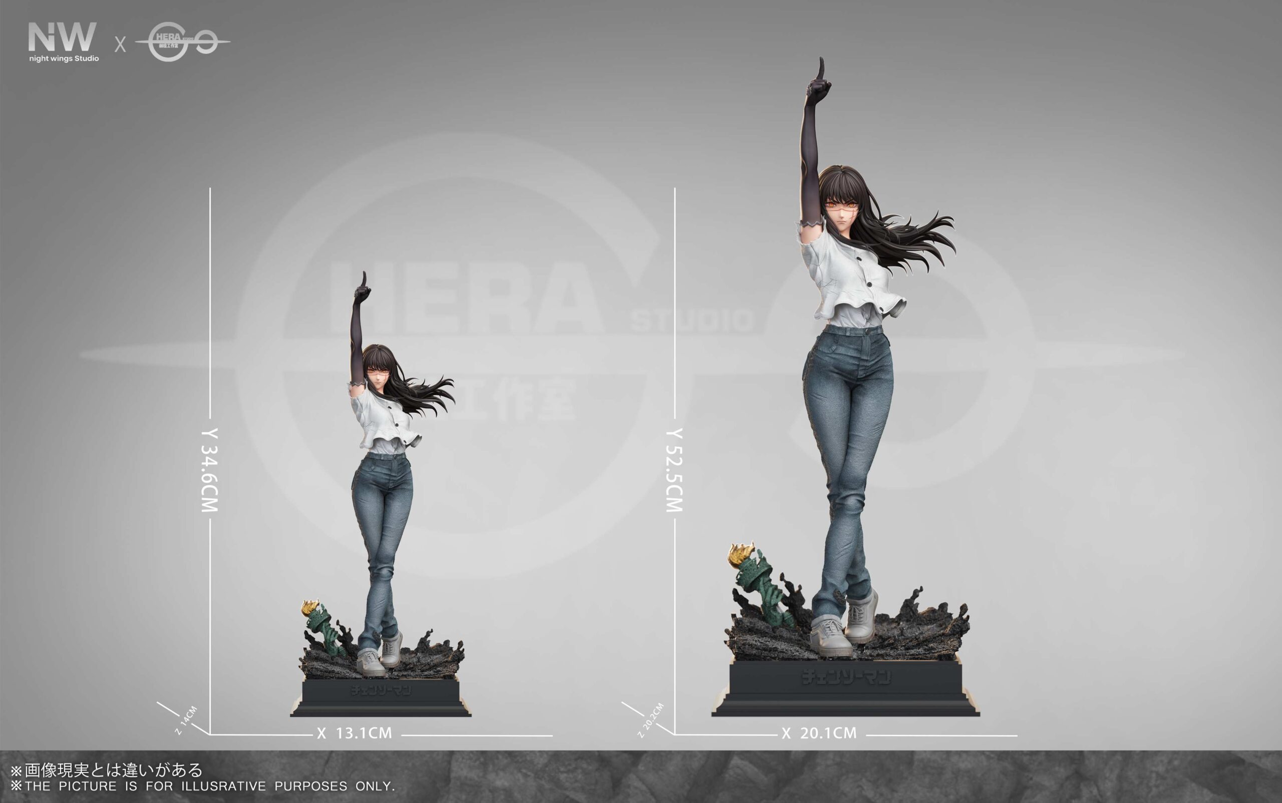 Chainsaw Man Asa Mitaka 16 & 14 Scale Resin TOPGK Statue – Night Wing Studio × Hera Studio
