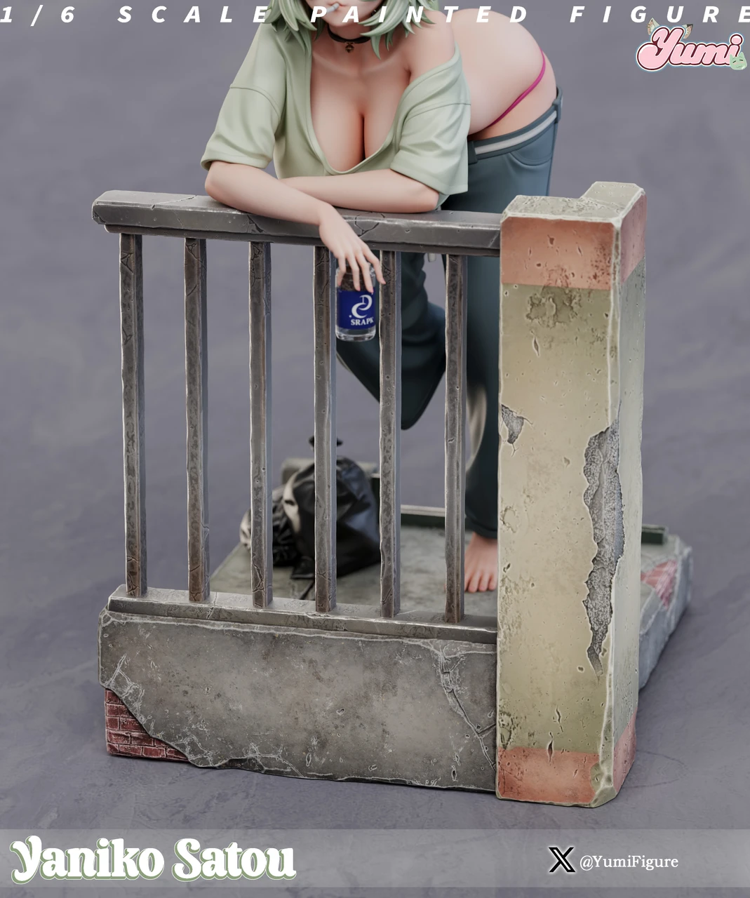 Chainsmoker Cat Yaniko Satou 16 Scale 18+ Resin Statue– Yumi Figure