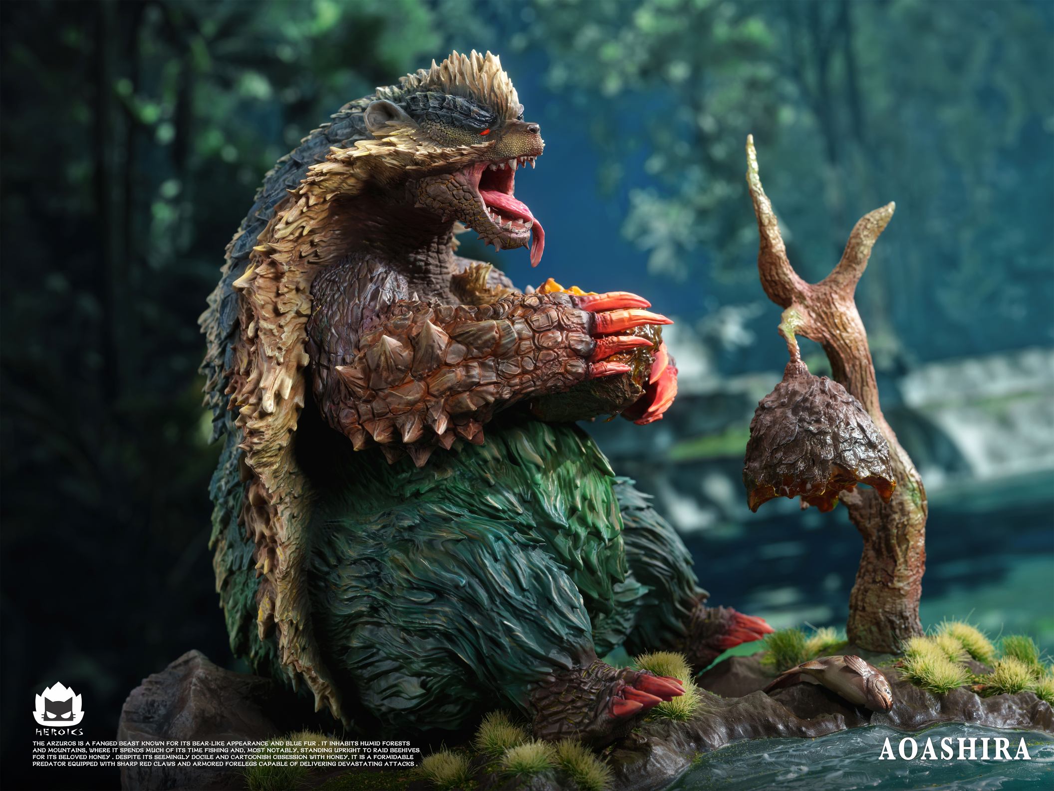 Heroics Catfire Studio Monster Hunter Arzuros & Redhelm Arzuros
