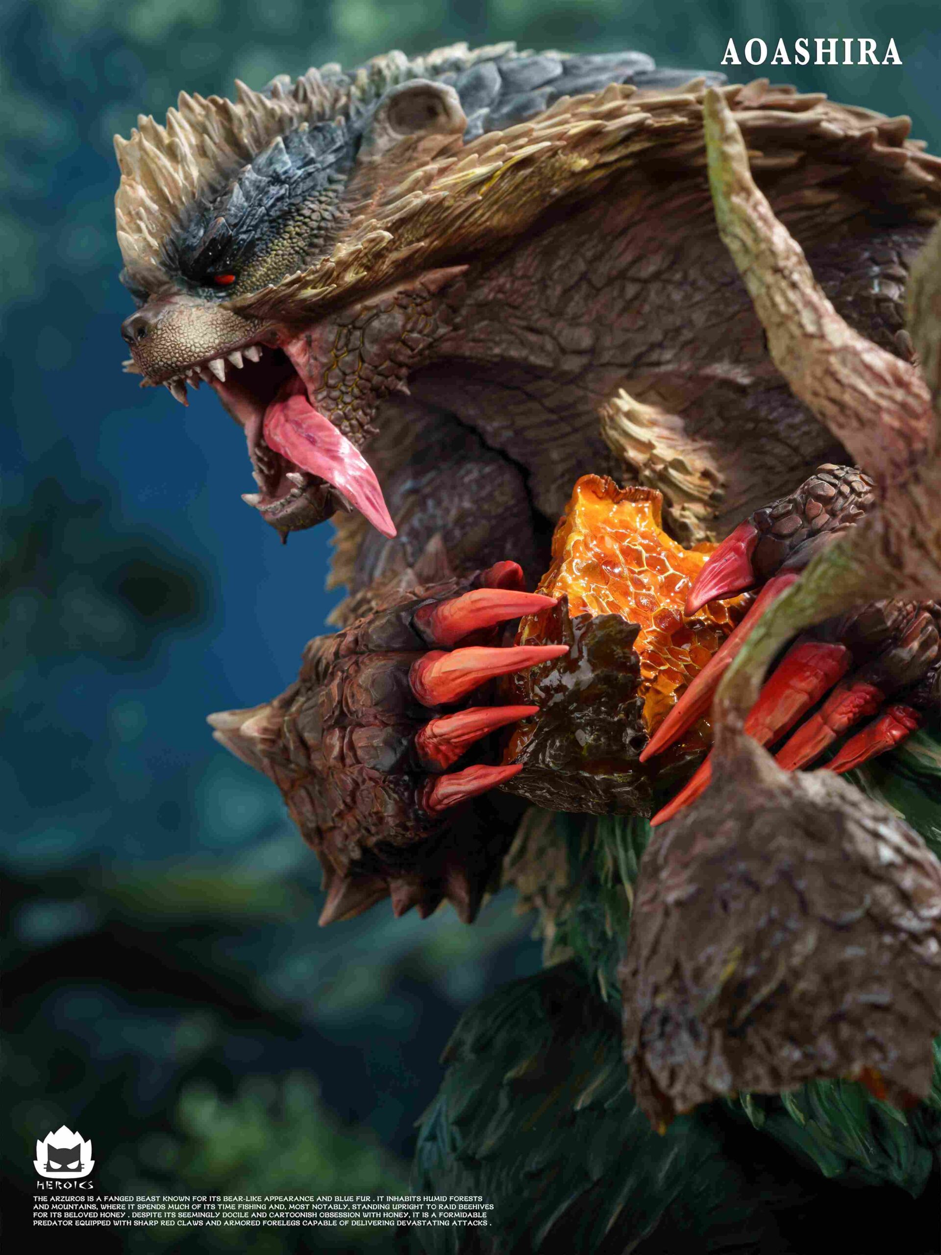Heroics Catfire Studio Monster Hunter Arzuros & Redhelm Arzuros