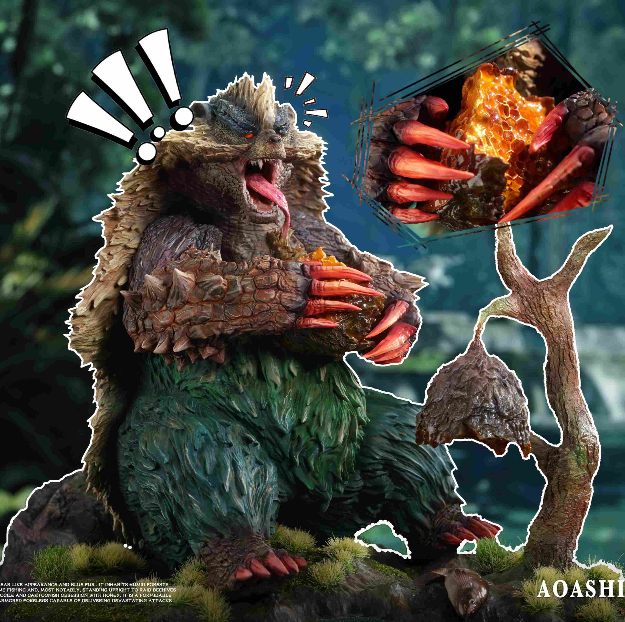 Heroics Catfire Studio Monster Hunter Arzuros & Redhelm Arzuros