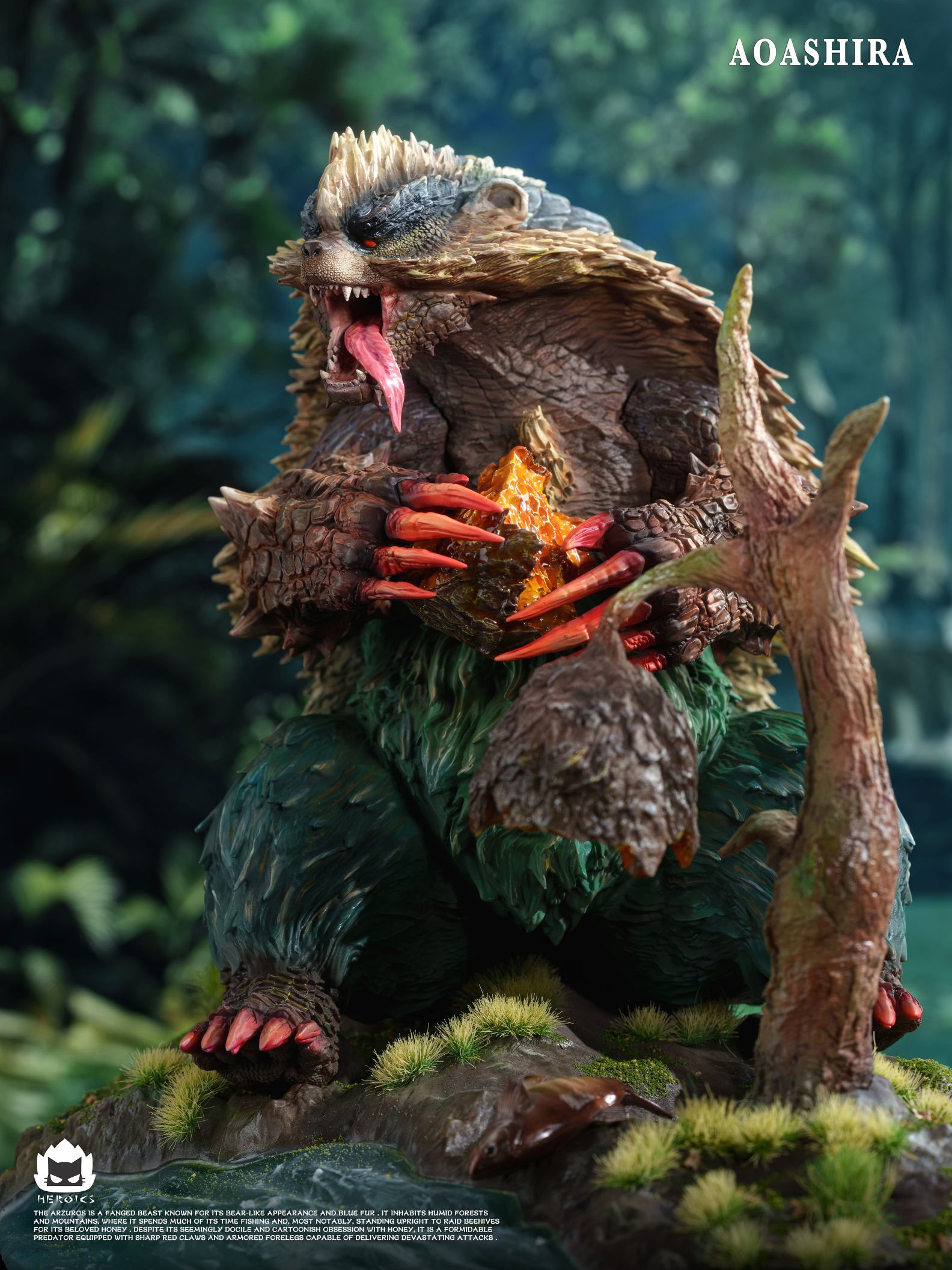 Heroics Catfire Studio Monster Hunter Arzuros & Redhelm Arzuros