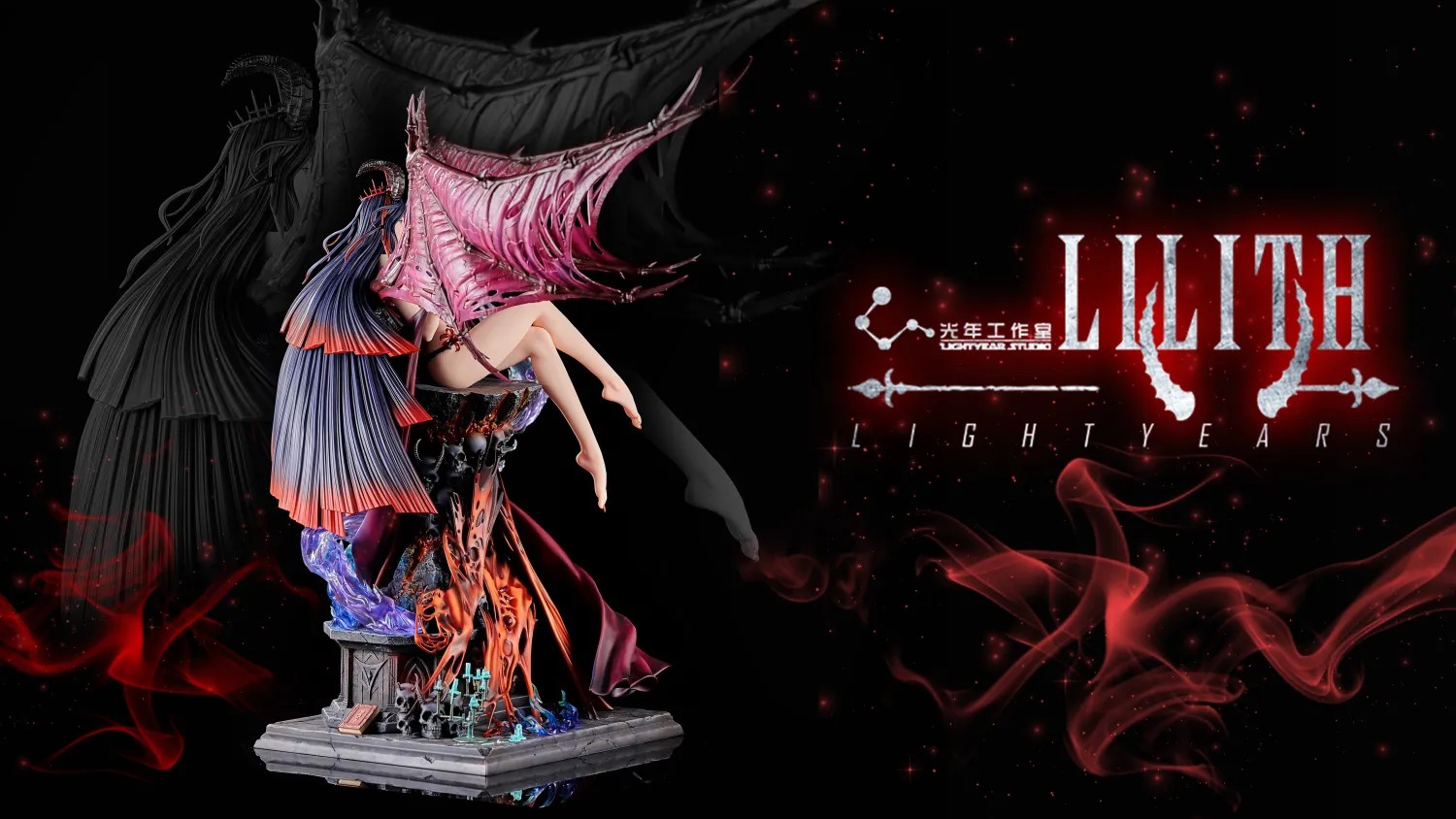 Lightyear Studio Ghostblade LiLiTh TOPGK 1/4 Limited 199 LED Resin Statue
