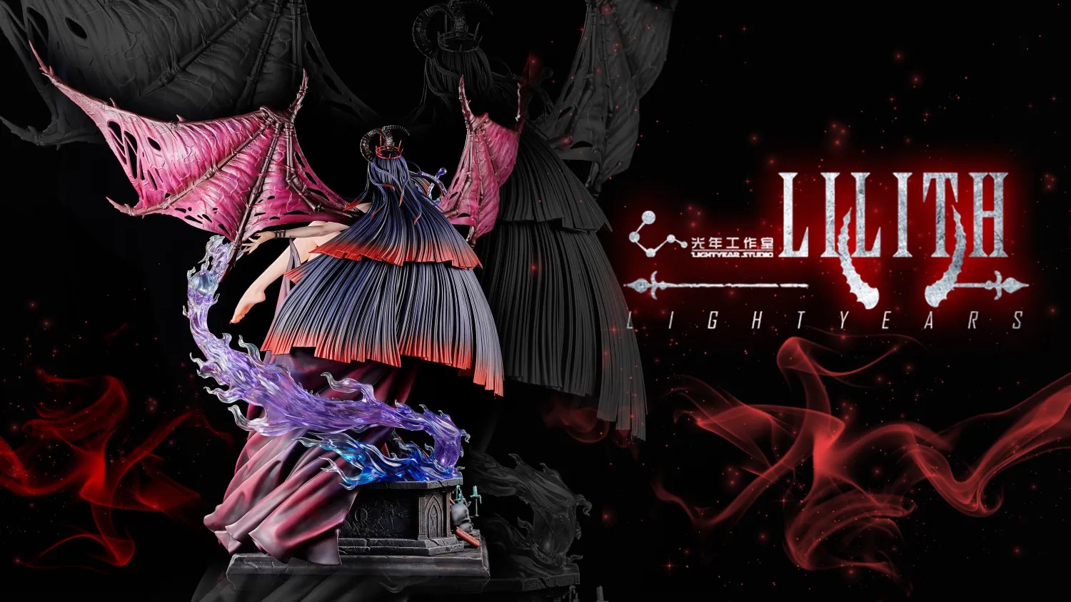 Lightyear Studio Ghostblade LiLiTh TOPGK 1/4 Limited 199 LED Resin Statue