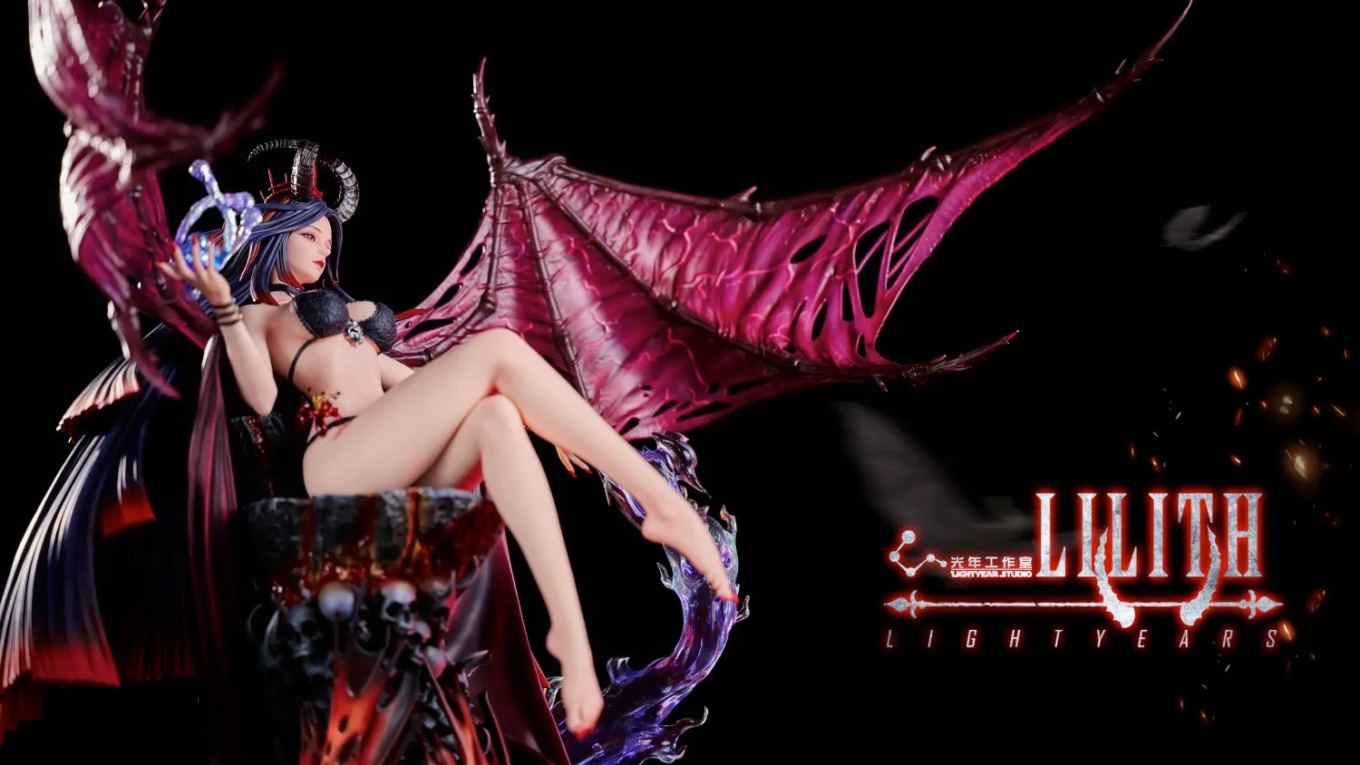 Lightyear Studio Ghostblade LiLiTh TOPGK 1/4 Limited 199 LED Resin Statue