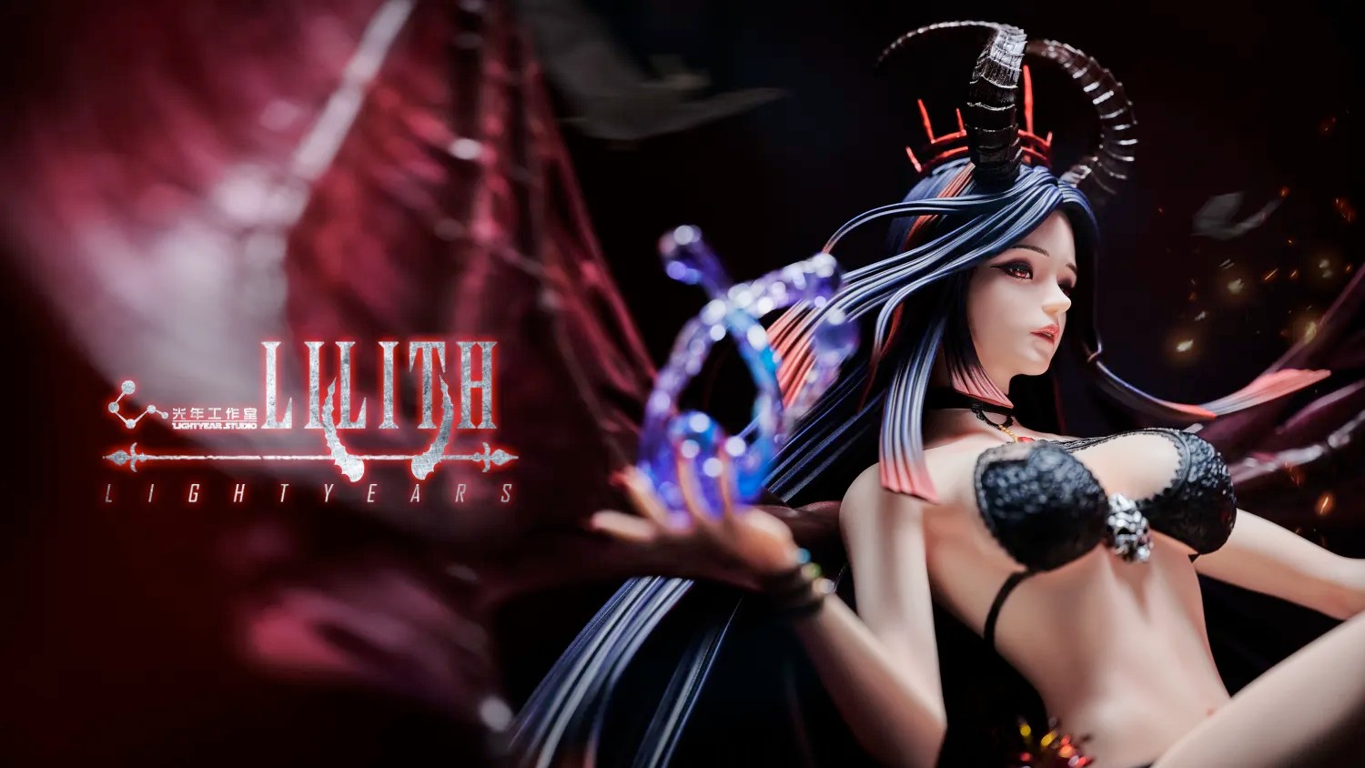 Lightyear Studio Ghostblade LiLiTh TOPGK 1/4 Limited 199 LED Resin Statue